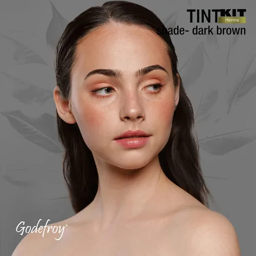 Miniatura 3 de Godefroy Impulsado por Henna - Kit de tinte de 4 aplicaciones Marrón oscuro Color de cabello puntuado alimentado por henna natural