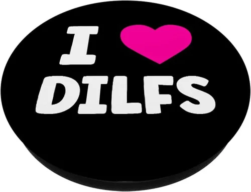 Miniatura 2 de Funny I love Dilfs I Heart Dilfs Hot Dads PopSockets Swappable PopGrip