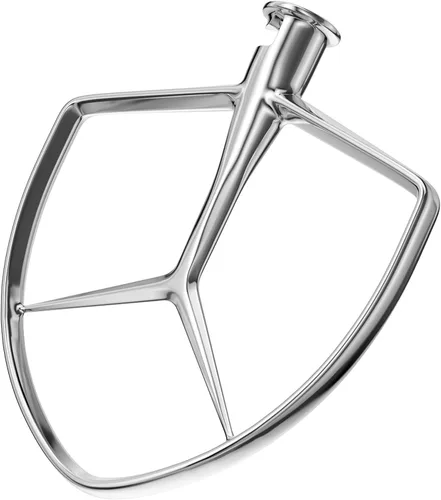 Miniatura 9 de Batidor plano de acero inoxidable de 4.5-5 cuartos para batidora de pie KitchenAid, accesorios de accesorio de paleta de ayuda de cocina, sin