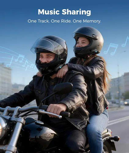 Miniatura 6 de ASMAX F1s - Auriculares Bluetooth para motocicleta con control de voz inteligente, sistemas de comunicación de casco de malla para 10 conductores