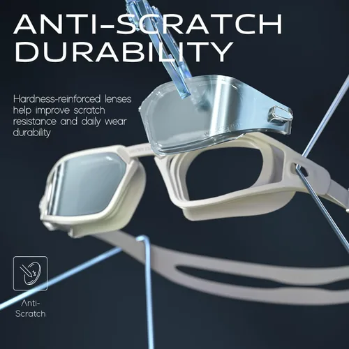 Miniatura 6 de Gafas de natación polarizadas unisex para mujeres, hombres, niños y niñas, 100% antivaho y anti-UV Azul
