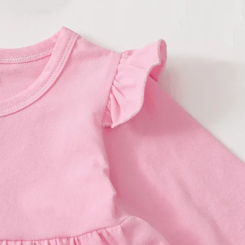 Miniatura 47 de Kucnuzki Conjunto de ropa para bebé niña pequeña, camisa de manga con volantes, pantalón floral, ropa de otoño e invierno para niña