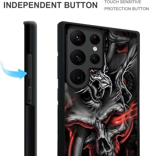 Miniatura 327 de CARLOCA Funda compatible con Samsung Galaxy S22 Ultra, diseño gráfico de Star Howling Wolfs Samsung Galaxy S22 Ultra, diseño gráfico, a prueba