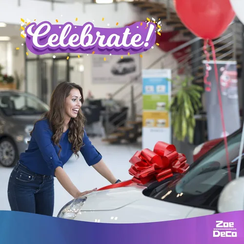 Miniatura 3 de Zoe Deco Lazo grande para automóvil (rojo, 18 pulgadas), lazos de regalo, lazo gigante para automóvil, lazo de cumpleaños, enorme lazo