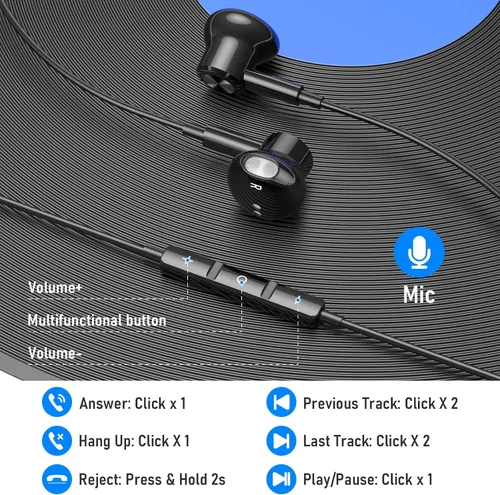 Miniatura 6 de Auriculares USB C magnéticos con cable para iPhone 17 Pro Max 16 15 16e aislamiento de ruido en la oreja auriculares con micrófono tipo C