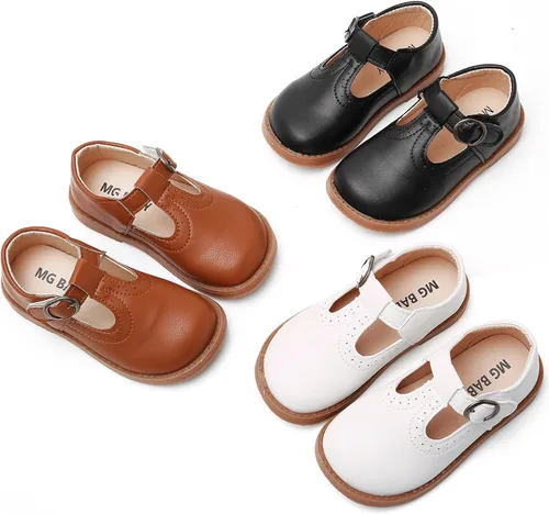 Miniatura 2 de SOFMUO Zapatos Mary Jane para niña pequeña, zapatos de ballet con lazo para niñas, fiesta, escuela, boda, uniforme de princesa, zapatos de vestir