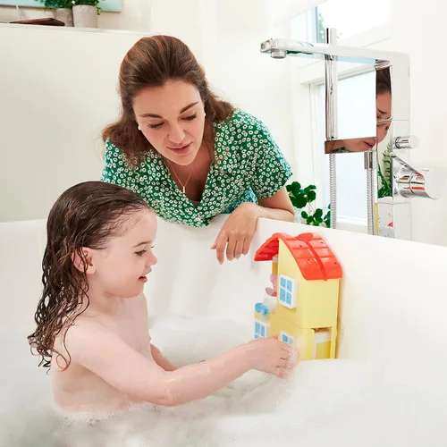 Miniatura 6 de TOMY Toomies Peppa Pig House Set de Juguetes de Baño – Centro de Actividades para Bañera de Niños Pequeños con Ventosa – Juguetes de Baño para Bebés