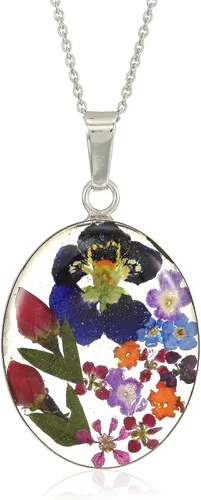 Miniatura 15 de Amazon Essentials Collar con colgante de flor prensada de plata de ley y oro sobre plata esterlina (anteriormente colección Amazon)