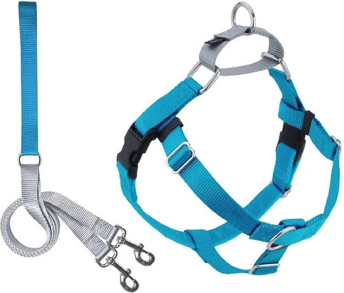 Miniatura 40 de 2 Hounds Design - Arnés para perro (libertad sin tirar), control ajustable, suave y cómodo para pasear perros fácilmente, para perros pequeños, Azul
