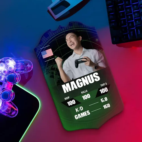 Miniatura 4 de CRYPTONITE Tarjeta de videojuego personalizada de placa Videojuego famoso Gamer Stuff I Shooter Game I Opciones de múltiples tamaños
