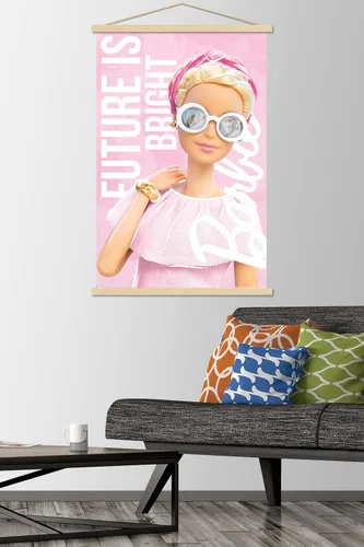 Miniatura 2 de Trends International Mattel Barbie - Póster de pared Future is Bright, 22.37 x 34.00 pulgadas, paquete de impresión premium y colgador de madera