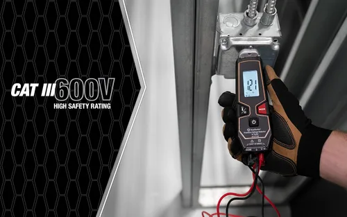 Miniatura 6 de Southwire Tester LCD 600VAC/VDC NCV - Detecta automáticamente voltaje de CA o CC - Luz de trabajo integrada - Pantalla retroiluminada - Detección