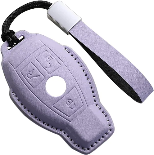 Miniatura 8 de para Mercedes-Benz Funda para llavero, Funda para llavero Mercedes C E M S CLS CLK GLK GLC G AMG Accesorios para llavero de cuero Funda protectora