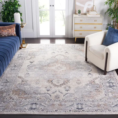 Miniatura 7 de SAFAVIEH - Alfombra de la colección Oregon, 2'2" x 6', beige y gris, diseño oriental con efecto desgastado, no desprende pelusa y de fácil cuidado