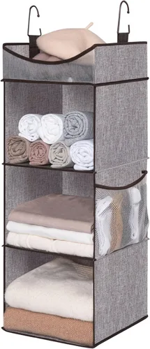 StorageWorks Organizador colgante para armario, 3 estantes con estante superior, 12 pulgadas de ancho x 12 pulgadas de profundidad x 35 ¼ de alto,