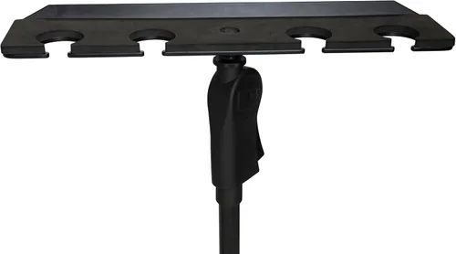 Miniatura 3 de Gator Frameworks Soporte múltiple para sujetar a (4) micrófonos con cable o inalámbrico (GFW-MIC-4TRAY)