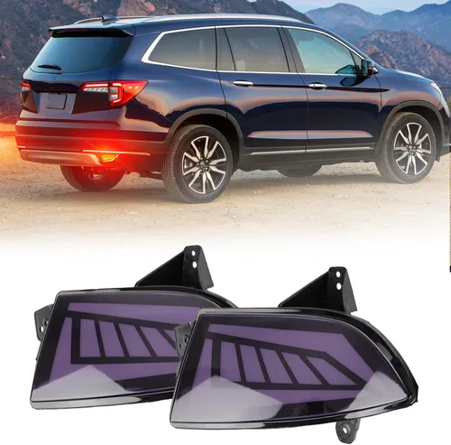 Reflectores LED ahumados para parachoques trasero, faros antiniebla, luces de freno y cola compatibles con Honda Pilot 2019 2020 2021 2022 EX EX-L