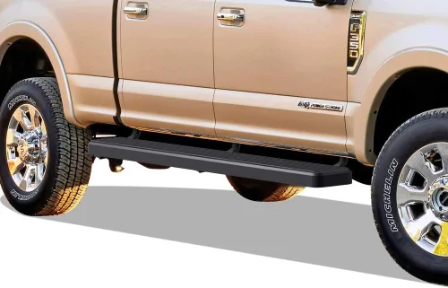 Miniatura 10 de Estribos APS 5 pulgadas negros compatibles con Ford F250 F350 Super Duty 1999-2016 cabina doble acero inoxidable (pasos laterales barras laterales)