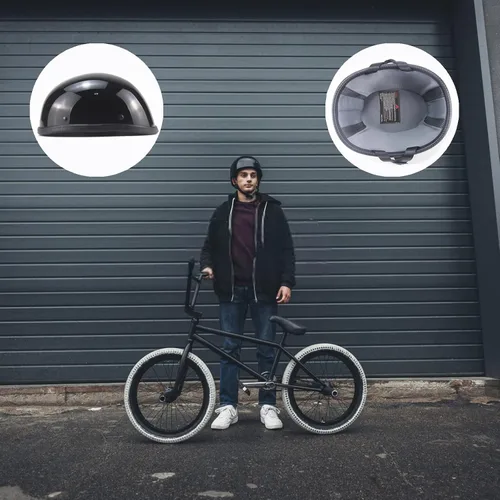 Miniatura 3 de Casco de motocicleta de media cara, casco con cara abierta retro aprobado por DOT para adultos hombres y mujeres, casco para adultos, casco de media