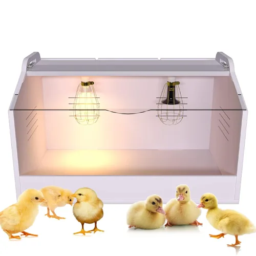 Miniatura 8 de Caja para criadores de pollos con lámpara de calor, adecuada para pollos, patos, loros y lagartos (19 x 12 x 12 pulgadas)