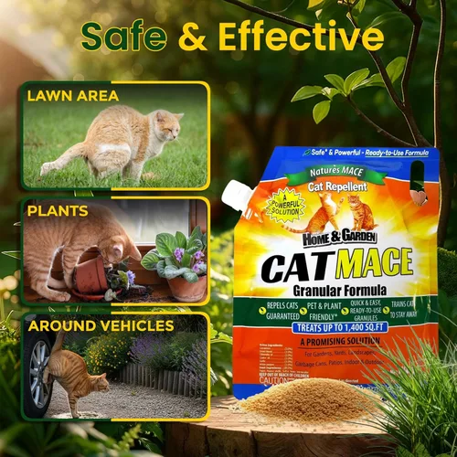 Miniatura 6 de Nature's Mace, Mace para gatos, granular de 2.5 libras, repelente de gatos al aire libre para mantener a los gatos alejados, mantener a los gatos