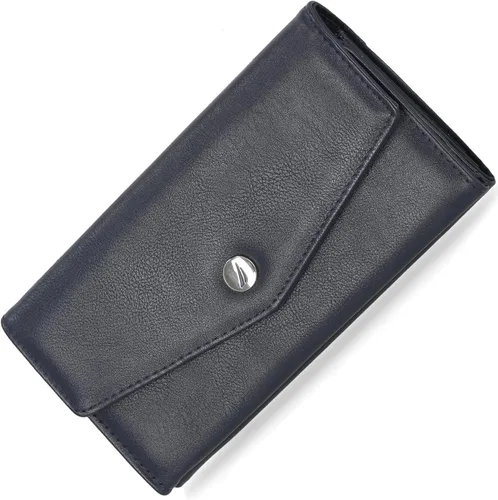 Miniatura 19 de Nautica Money Manager RFID - Cartera delgada y pequeña para mujer - Porta tarjetas de crédito con monedero y cartera con cremallera, organizador