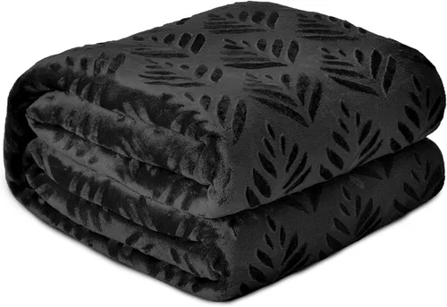 Miniatura 11 de Exclusivo Mezcla Manta de forro polar para sofá, mantas súper suaves y acogedoras para todas las estaciones, patrón de hojas, felpa ligera