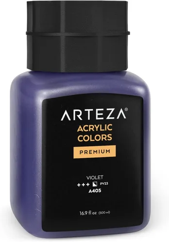 Miniatura 14 de ARTEZA Pintura acrílica, A100 amarillo limón, 33.8 onzas líquidas, tarro de 30.3 fl oz, opaco, de secado rápido, pinturas acrílicas para pintar A503