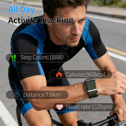 Miniatura 3 de Pulsera inteligente, rastreadores de actividad para hombres y mujeres, banda de seguimiento de fitness, rastreador de sueño 24H, monitor continuo