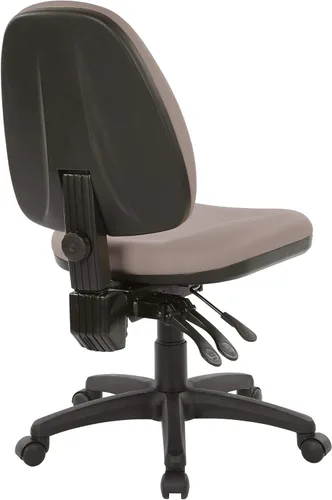 Miniatura 4 de Office Star - Silla ergonómica de oficina de doble función con respaldo acolchado ajustable y soporte lumbar integrado, sin brazos, tela Dillon Tela