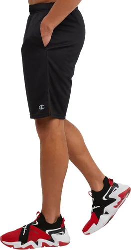 Miniatura 3 de Champion Men's Sport Shorts, Standard Fit, 10 Inch Inseam, Lightweight Fabric, Moisture-Wicking Negro