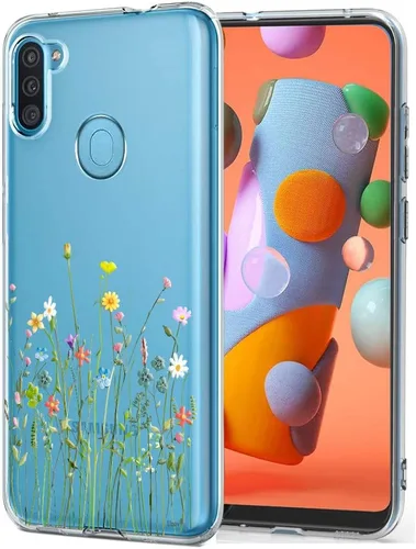 Miniatura 13 de Unov Funda compatible con Samsung Galaxy A13 LTE 5G Galaxy A04S transparente con diseño de TPU suave absorción de golpes, diseño delgado en relieve