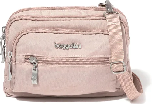 Miniatura 19 de Baggallini Bolsa cruzada pequeña con triple cremallera para mujer, 8 x 6 pulgadas, ligera, convertible
