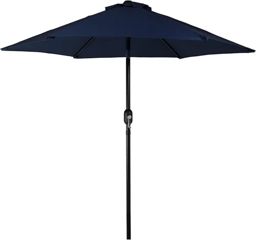 Miniatura 16 de Sunnydaze 9 pies Parasol de Patio de aluminio con inclinación y manivela, Contemporáneo, Beige