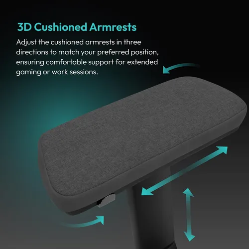 Miniatura 5 de ThunderX3 CORE Smart MESH Silla de juegos Gaming Negra y Gris Oscuro – Silla ergonómica de oficina, soporte lumbar automático, mecanismo Tela