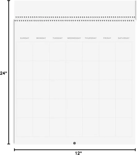 Miniatura 6 de Reskid Calendario de pared en blanco para álbum de recortes, paquete de 2, cartulina de 80 libras, sin fecha, 12 x 9 pulgadas, cerrado