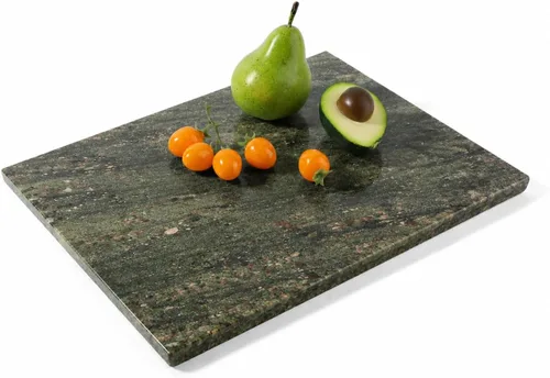 Tabla de cortar de granito Koville para cocina, tabla de queso de losa de mármol grande de 16x12 pulgadas, tabla de servir rectangular para hornear