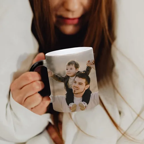 Miniatura 7 de Tazas de Café de Cerámica de Sublimación que Cambian de Color de 11 onzas, Juego de 6 Tazas, Tazas de Porcelana para Espresso, Tazas Mágicas DIY