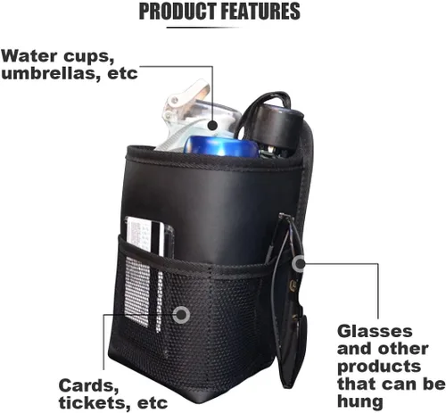 Miniatura 3 de Portavasos grande 2 en 1, organizador lateral multifuncional para asiento de automóvil de 80 onzas, bolsa colgante para botellas de agua, soporte