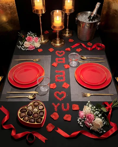 Miniatura 7 de PULOTE 100 platos de plástico rojo desechables, resistentes, incluye 50 platos de cena / 50 platos de postre para fiestas y Navidad