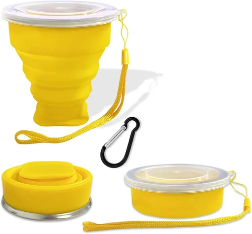 Miniatura 9 de Collapsible Cup - Silicone Foldable Cup-Expandable Folding Drinking Cup -Reusable Portable Mugs Cup For Travel, Camping, Hiking, Survival, Car