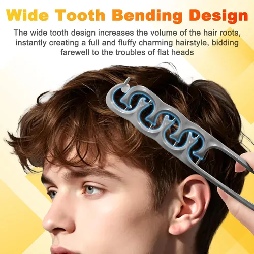 Miniatura 3 de Peines de textura mejorados para hombres y mujeres, peine voluminizador de cabello de dientes anchos, peine de pelo rizado para volumen esponjoso