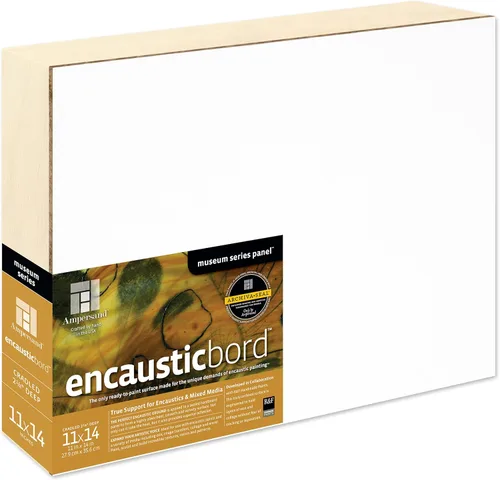 Miniatura 10 de Ampersand Art Supply Panel de pintura de madera: Serie Museo Encausticbord, 7/8 pulgadas de profundidad, 8 "x 10" Profundidad de 7/8 pulgadas