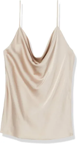 Miniatura 7 de The Drop Christy - Camiseta elástica sedosa con cuello de vaca para mujer
