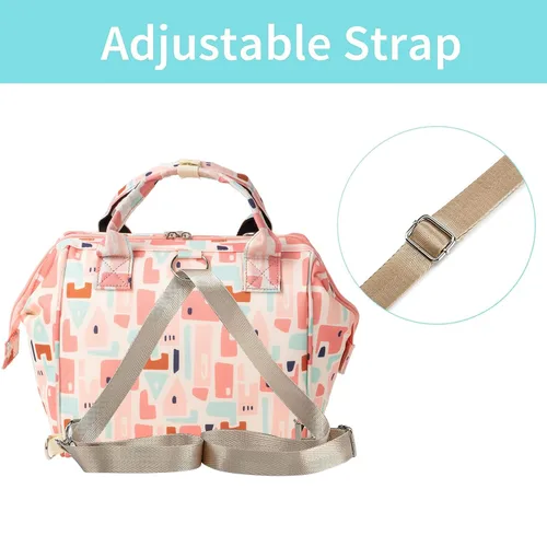 Miniatura 4 de Beaulyn Pequeña bolsa de pañales, mini mochila para pañales, bolsa de bebé cruzada para mamá, bolsa de pañales para niño y niña con bolsillo aislado