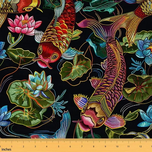 Miniatura 15 de Feelyou The Yard, tela de flamenco de tela para tapicería de palmeras tropicales para sillas, sofá, acuarela, exótica, selva, botánica