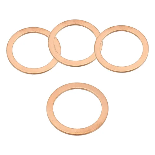 Miniatura 29 de PATIKIL Anilla de arandela de cobre M4, 25 piezas, 4mm ID 8mm OD 1mm de espesor, arandela plana métrica de sello de cobre para tornillos, pernos