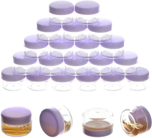 Miniatura 14 de 5 Gramos Contenedores de Muestra con Tapas, 25 Piezas Mini Contenedores de Maquillaje, Contenedores Cosméticos de Viaje de Plástico Vacío