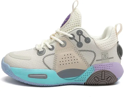 Miniatura 2 de DeoGinus Zapatos de baloncesto para niños con amortiguación de aire para niñas zapatos de entrenamiento escolar antideslizantes para deportes al