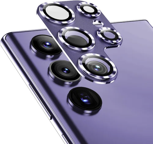 Miniatura 16 de Korecase Diseñado para Samsung Galaxy S23 Ultra Protector de lente de cámara Película de lente de vidrio templado, cubierta de cámara de metal
